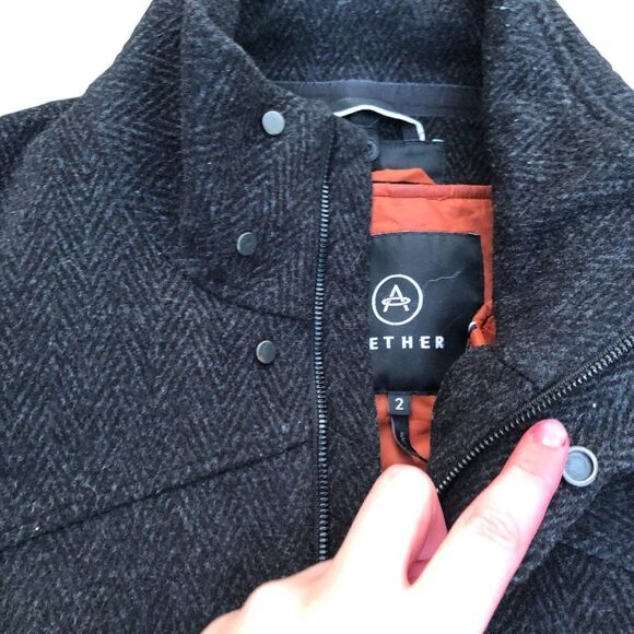 RARE Aether Designer Long Coat Jacket Medium - Picture 8 of 16